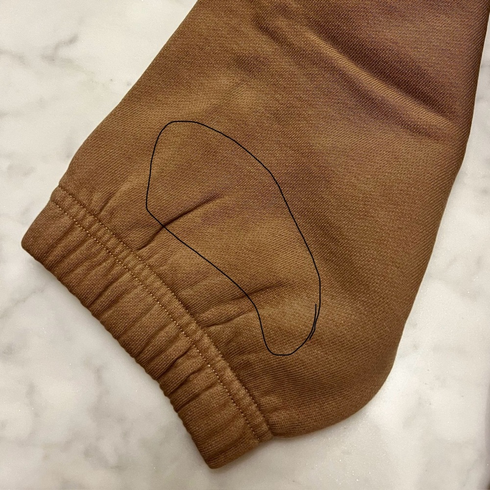 TNA Cozy Fleece Boyfriend Basic Sweatpant - Khaki Beige - Picture 13 of 14
